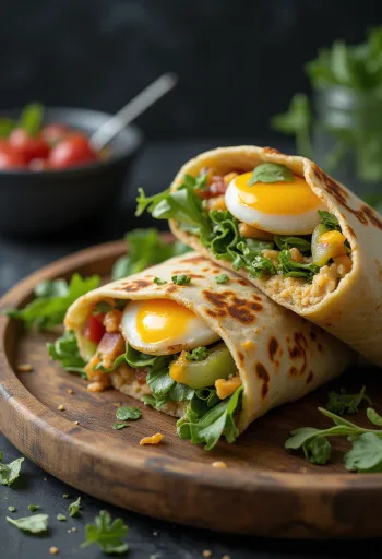 ראפ חציל בגריל עם ירקות טריים וחומוס