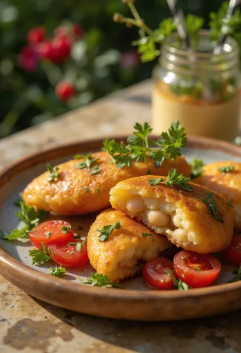 אקרז'ה עם ויניגרט, מקושט בכוסברה טרייה