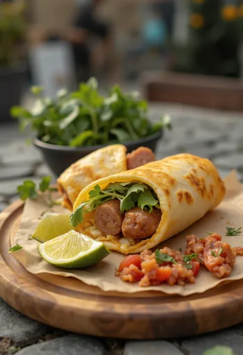 בוריטו נקניקייה בטורטייה