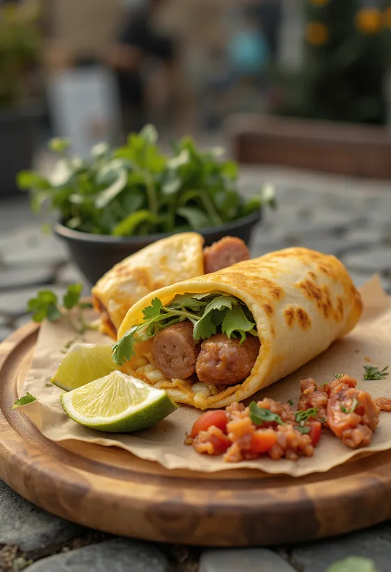 בוריטו נקניקייה בטורטייה