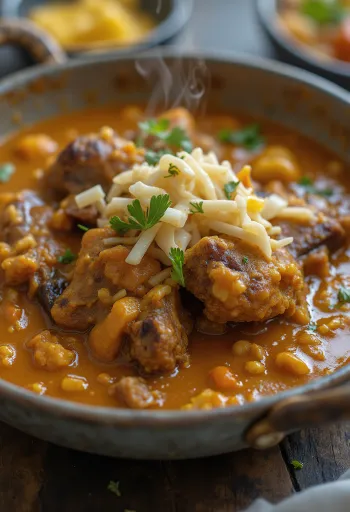 קארי עזים מוגש עם אורז