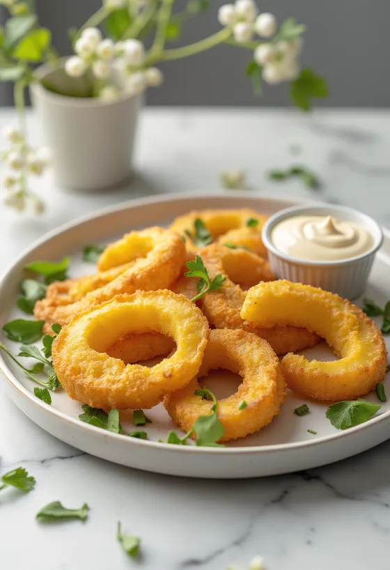 דלעת מטוגנת אפויה לזהוב, מוגשת בציפוי פריך