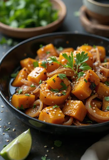 מוקפץ דלעת וליים עם טופו