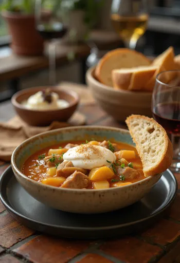 כרוב בנוסח סקלר מסורתי עם בשר חזיר עסיסי וכרוב כבוש, מוגש עם שמנת חמוצה.