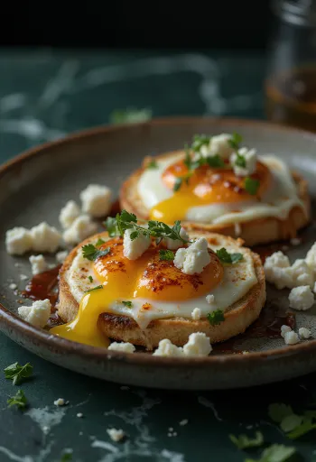 חציל בברביקיו עם גבינת עיזים מוגש
