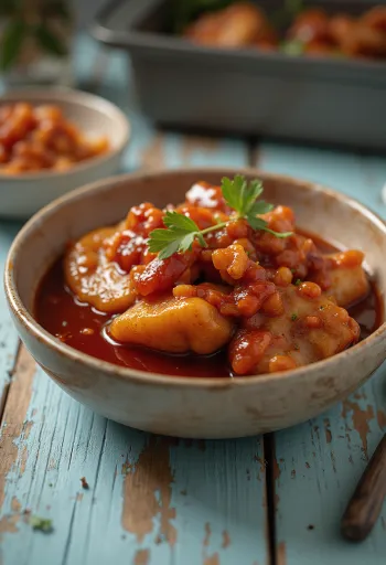 זיגוג ברביקיו דבש מוגש