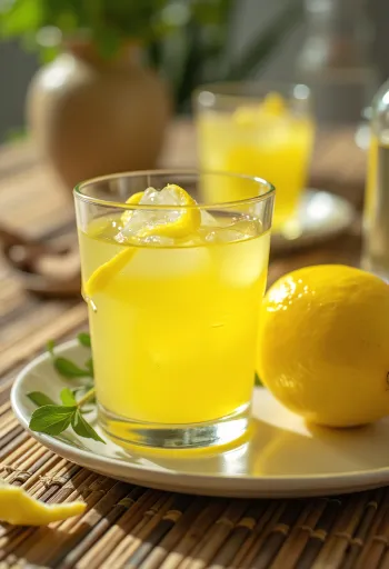 ליקר לימון מוגש בבקבוק