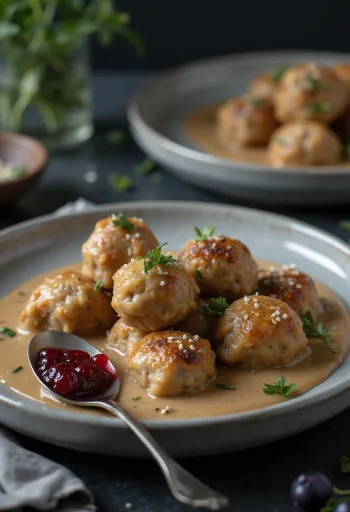 כדורי בשר שוודיים (קוטבולר) מוגשים