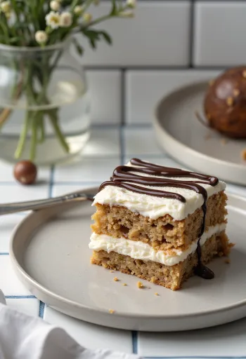 עוגת ערמונים ללא סוכר עם קרם מסקרפונה ושוקולד מריר