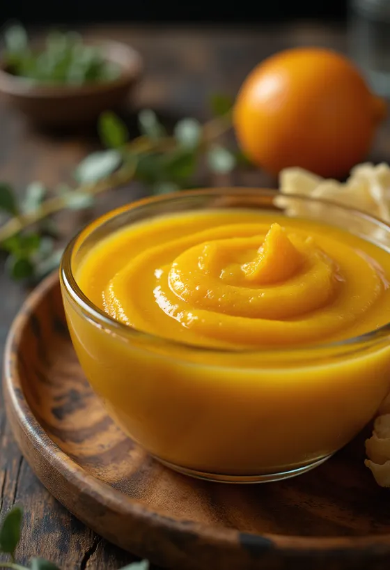 רוטב קארי, תפוז וג'ינג'ר מוגש