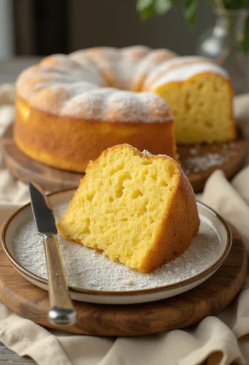 עוגת חמאה פשוטה בהגשה פשוטה