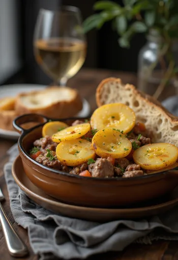 באקאוף מאפה בשרים צרפתי מוגש