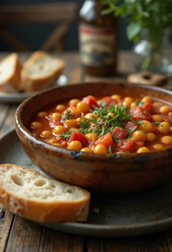 לצ'ו עם חומוס מוגש עם פטרוזיליה טרייה