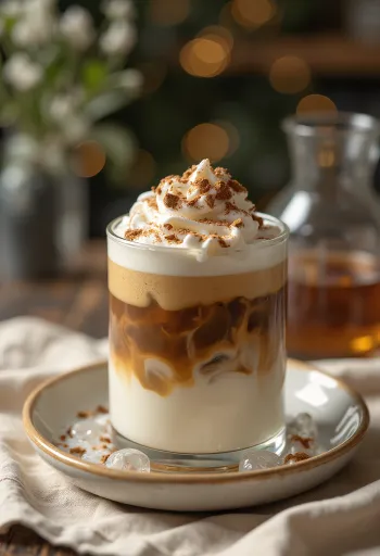 אייס קפה פשוט מוגש טרי