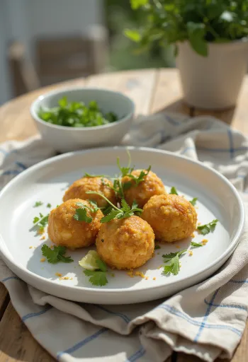 אקרז'ה עם סלט עגבניות ירוקות, מאכל ברזילאי פריך