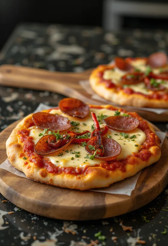 פיצה דיאבולה עם גורגונזולה וצ'ילי