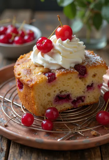 עוגת דומדמניות וקינמון פרוסה