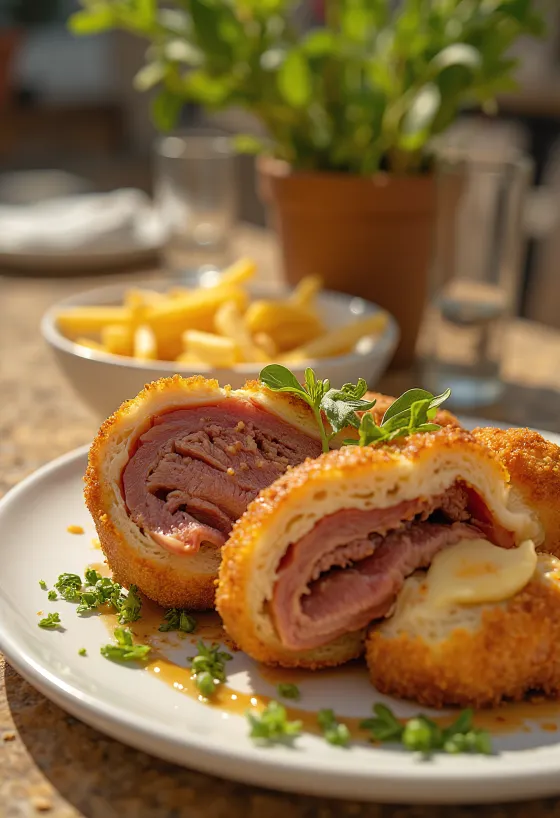 קאצ'ופו בשר ממולא ספרדי מוגש