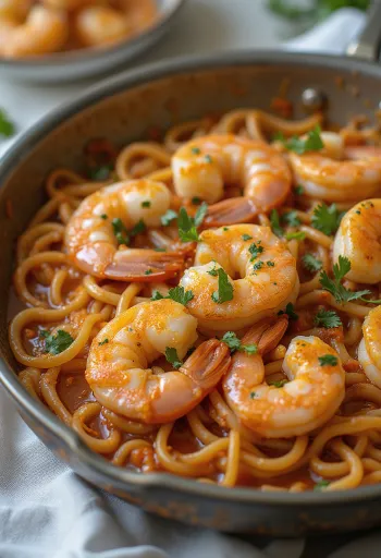 פידאוה עם שרימפס, מוגש עם שרימפס ורוטב עגבניות עשיר, מנה ספרדית