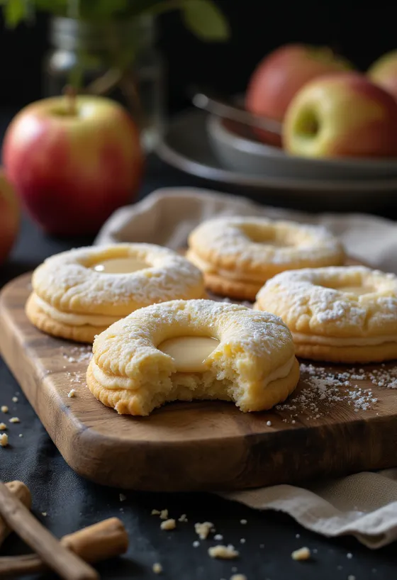 עוגיות לינצר תפוחים ווניל אלגנטיות