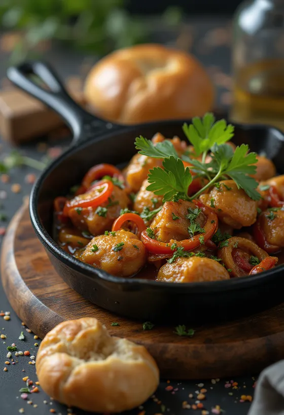 קורקבנים עם פלפל חריף, מוגש עם כוסברה טרייה