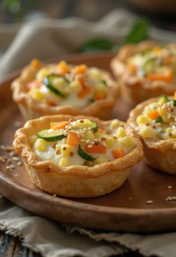 פאי אישי עם ירקות וגבינה פרביוטי, עם ירקות טריים וגבינה