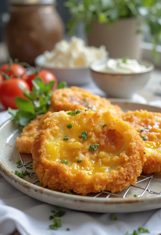 חציל מטוגן בציפוי פריך, מטוגן לזהוב