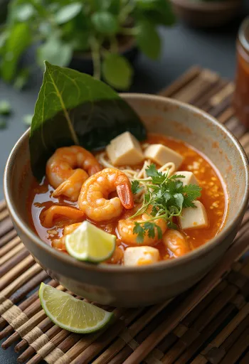 ראמן טום יאם מוגש בסגנון פיוז'ן חמוץ-חריף