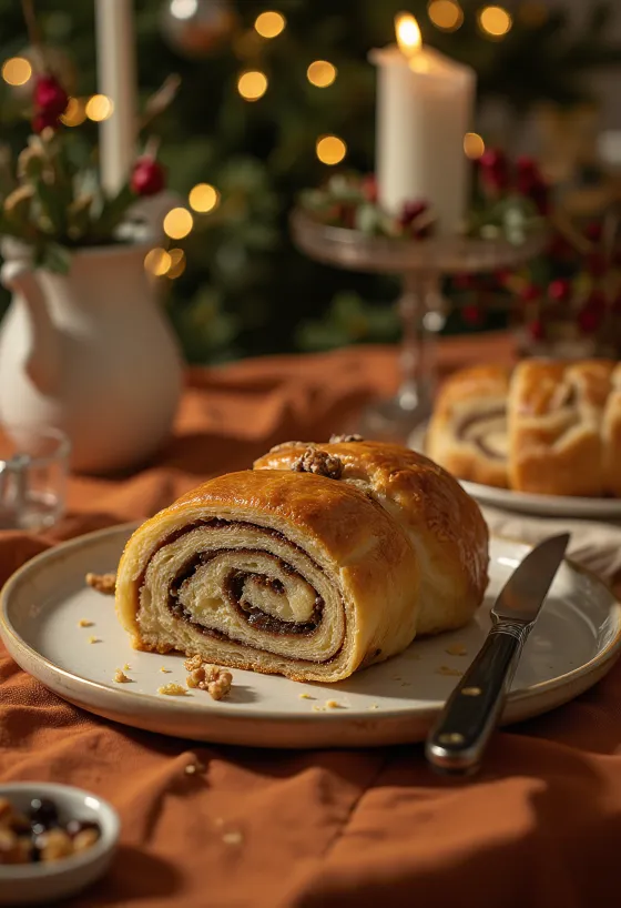 פרוסות בייגלי אגוזים אפויות טריות