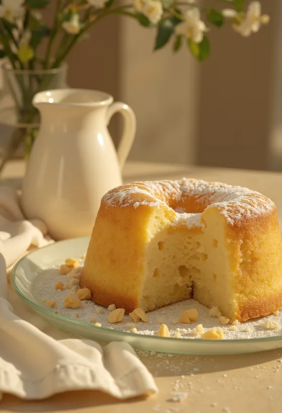 עוגת מרציפן ללא גלוטן פרוסה ומוגשת