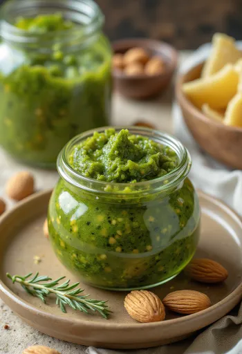 פסטו פטרוזיליה ושקדים, מוכן טרי