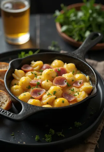 הודו מעושן עם נוקדלי וביצים מוגש