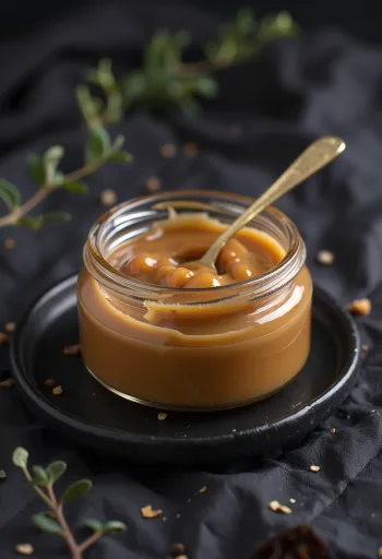 מנחאר דה לצ'ה גרסת קרמל חלב, קרם קרמל עשיר מוגש