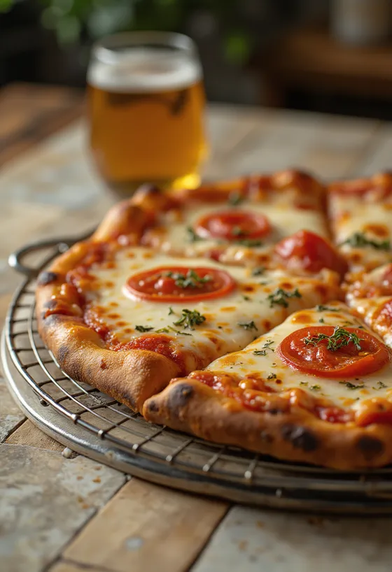 פיצה בסגנון ניו יורק עם בצק דק ומשולשים ענקיים