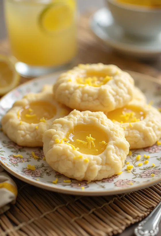 עוגיות לינצר דבש ולימון מוגשות