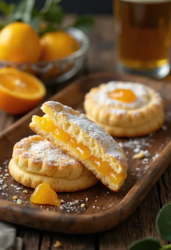 עוגיות לינצר תפוז ולימון מוגשות