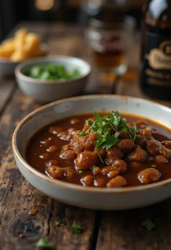 רוטב תמרינדי חריף מוגש עם בשרים על הגריל