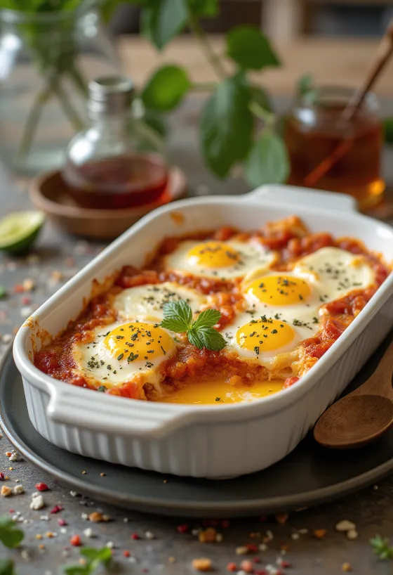 מאפה חצילים עסיסי בשכבות עם בשר טחון וגבינה, אפוי זהוב.