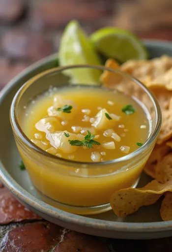 רוטב ליים וטקילה מוגש