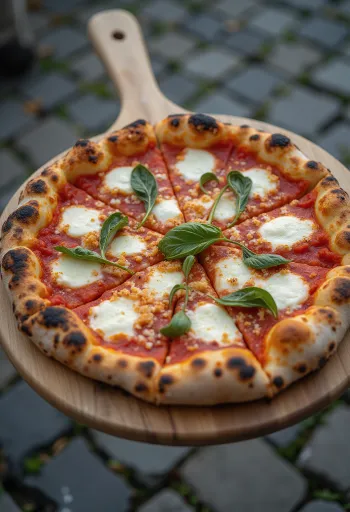 פיצה קפריני עם גבינת עיזים אפויה טרייה