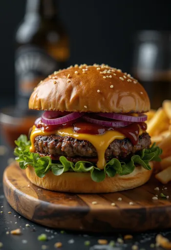 המבורגר ברביקיו עסיסי בלחמניה