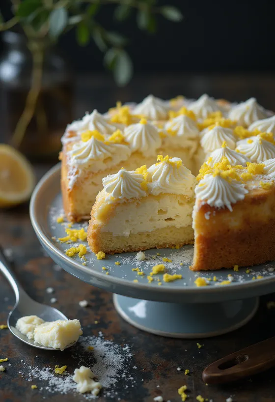 עוגת גבינה קלאסית זרויה באבקת סוכר
