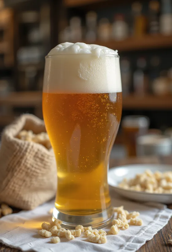 בירה ביתית מוגשת בבקבוק