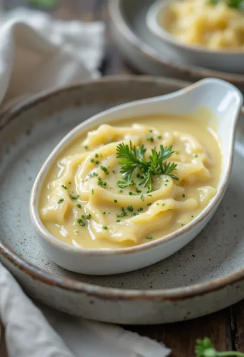 רוטב יין לבן וטרגון מוגש עם עוף בגריל