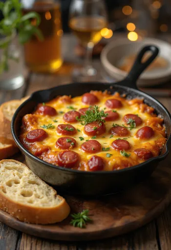 צ'יסטורה עם גבינה, נקניקייה ספרדית עם גבינת צ'דר