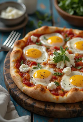 פיצה אלה נורמה עם חציל מטוגן וריקוטה