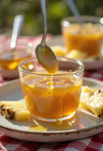 זיגוג אננס ודבש מוגש