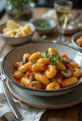 ניוקי ירקות מוגש