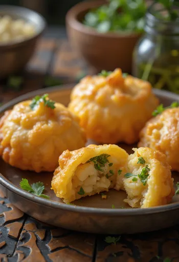 קאצ'ורי במילוי תפוחי אדמה, מאכל הודי בבצק פריך