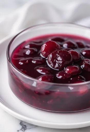 רוטב שזיפים ויין אדום מוגש